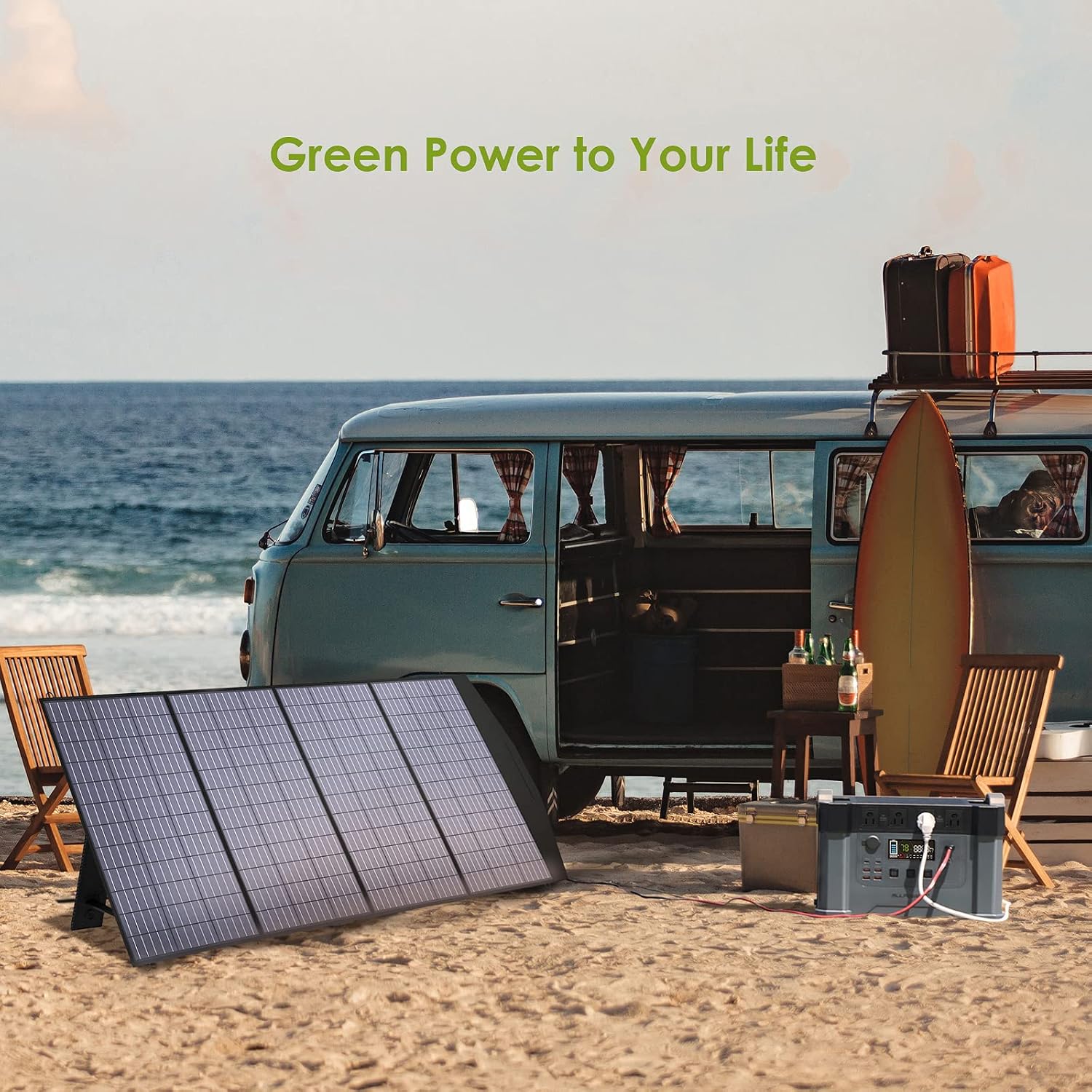 Detalle de ALLPOWERS SP033 200W Portable Solar Panel