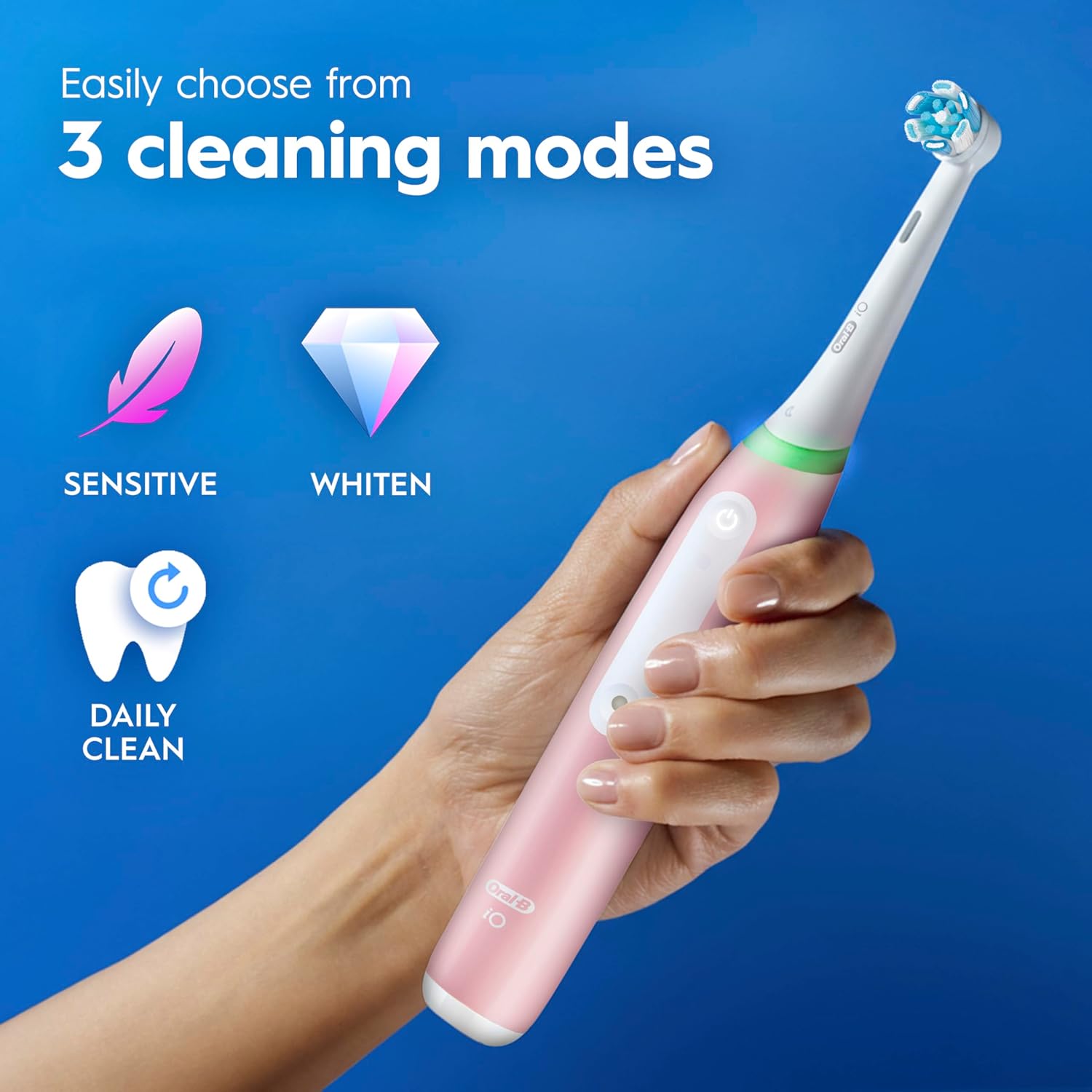 Thumbnail 6 de Oral-B iO3 Ultimate Clean Electric Toothbrush – Blush Pink