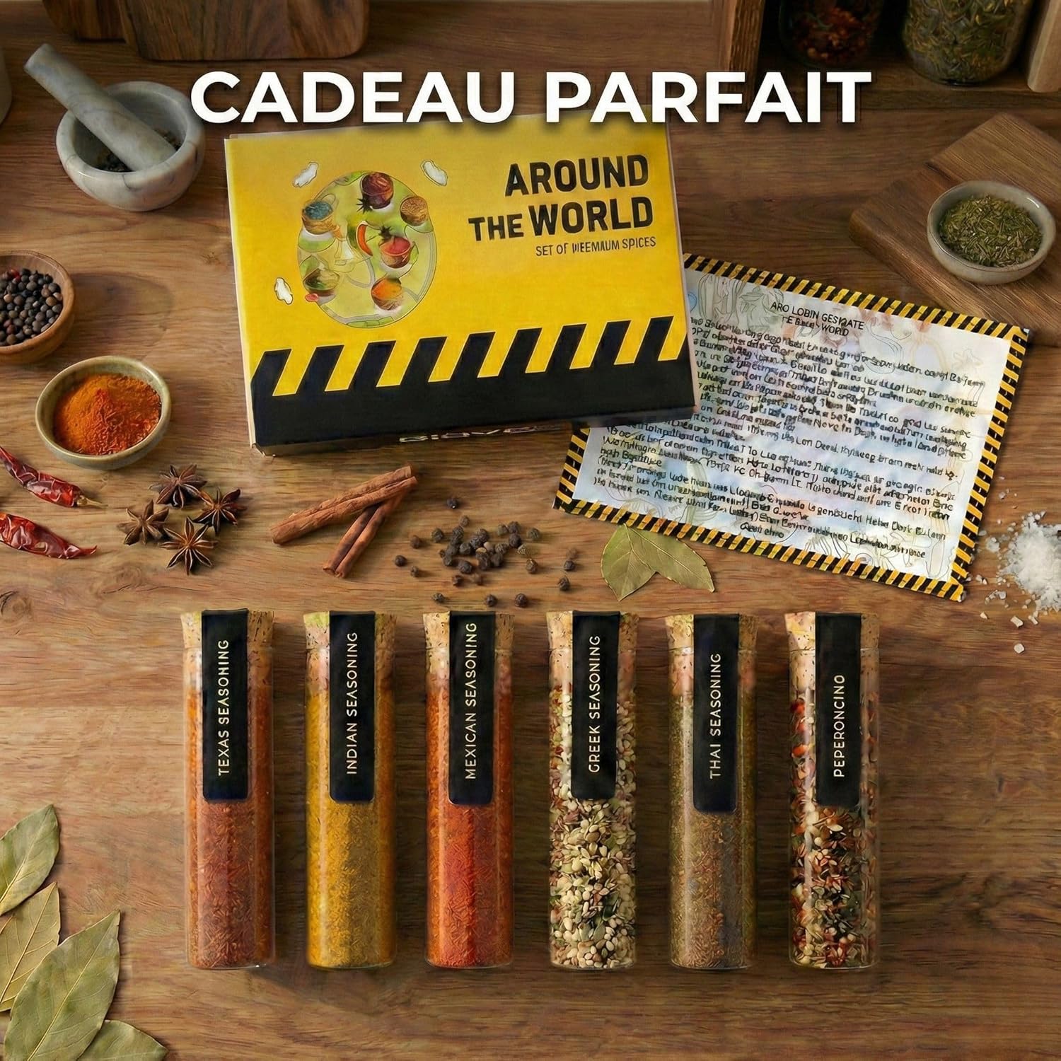 Thumbnail 4 de Coffret d’épices du monde DIBYS avec recettes incluses (Inde, Mexique, Grèce, Thaïlande & plus)