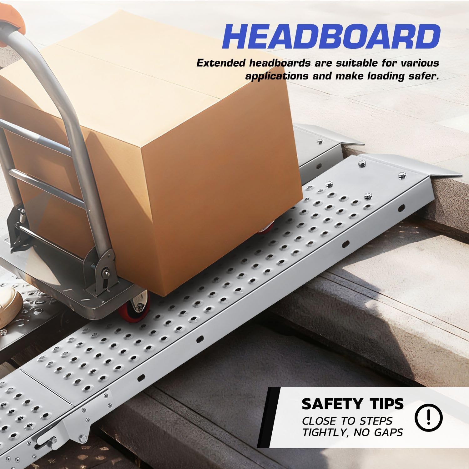 Detalle 2 de DNA Motoring Heavy Duty Folding Ramps (880 lbs capacity) 70" x 9" Multi-Use