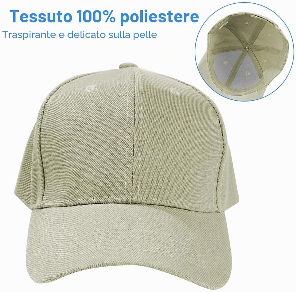 Detalle de Aomig Cappello da Baseball Unisex Regolabile con Visiera – Comfort e Versatilità per Outdoor