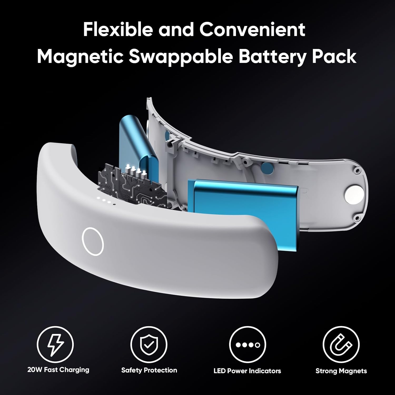 Thumbnail 4 de Sonicgrace S3 Pro Akku-Headstrap für Meta Quest 3 / 3S – magnetisches Akkupack & verstellbarer Komfort