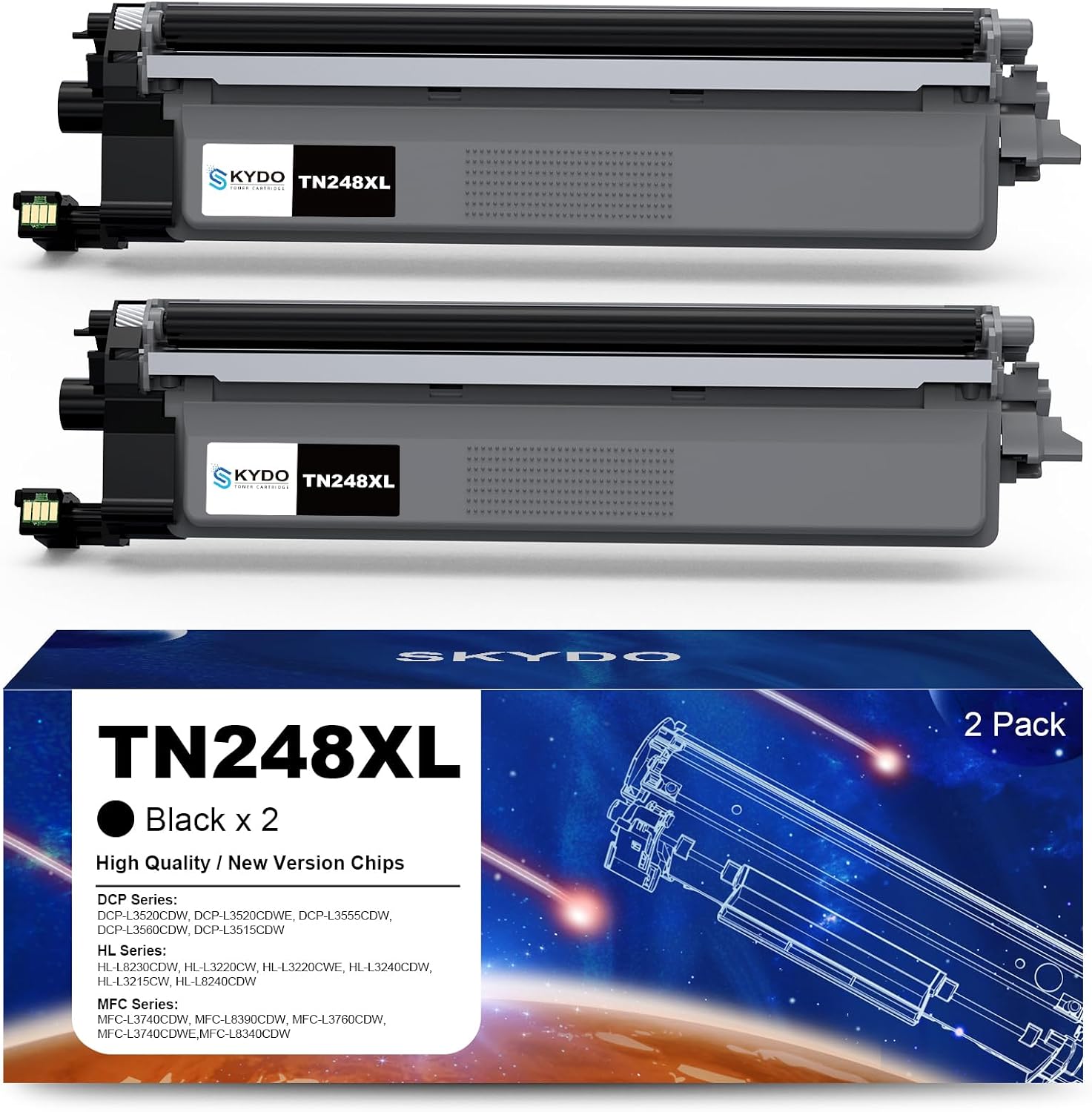 Detalle de Skydo TN248XL Toner compatibile per Brother TN248/TN248XL – 3000 pagine, Nero