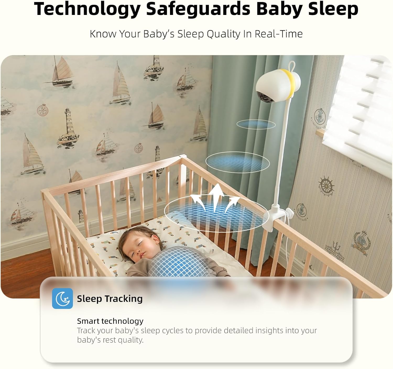 Thumbnail 6 de Ellie Baby Pro Ellie Pro Baby Monitor with Camera & Audio (5'' IPS, 2K UHD, 6000mAh, Pan-Tilt Remote)