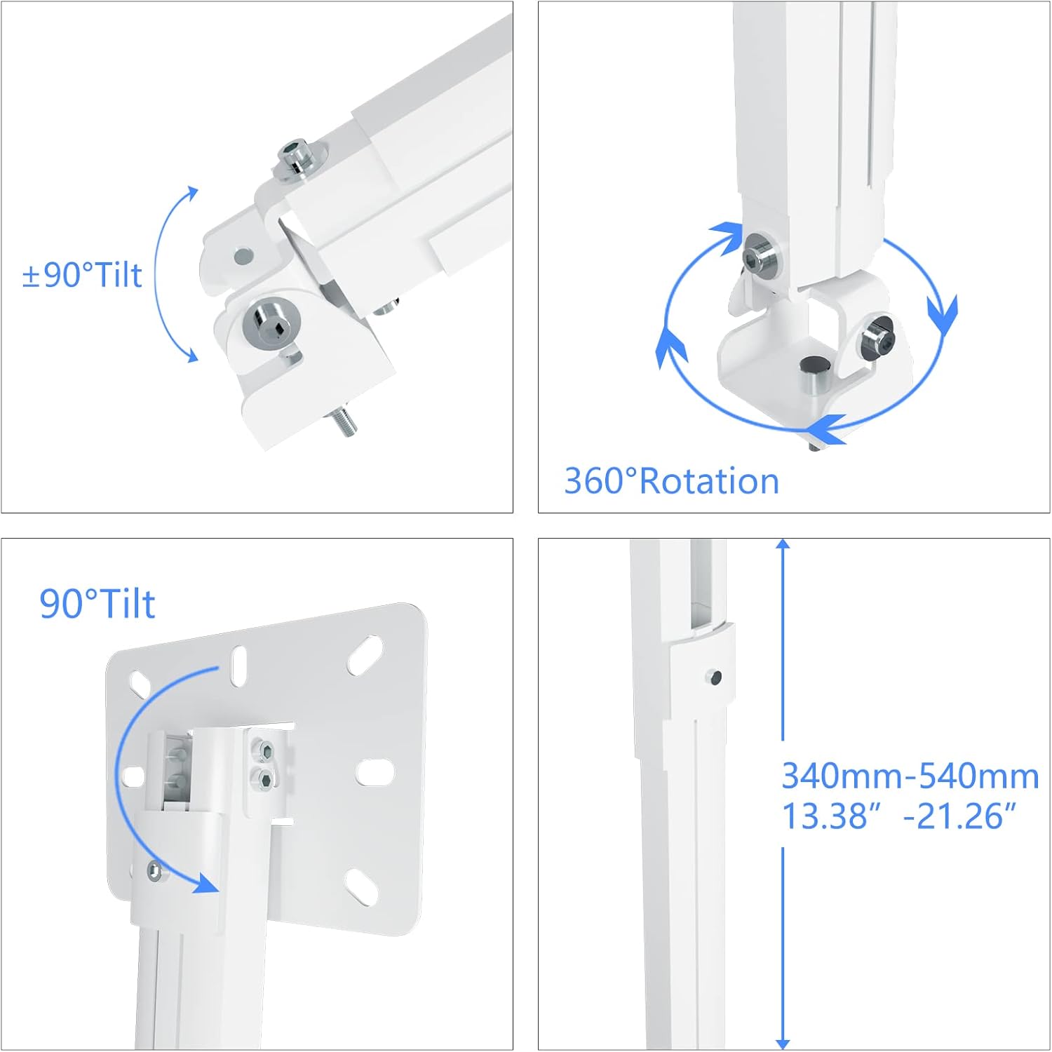 Thumbnail 3 de suptek Universal Ceiling Wall Projector Mount with 533mm Extendable Pole