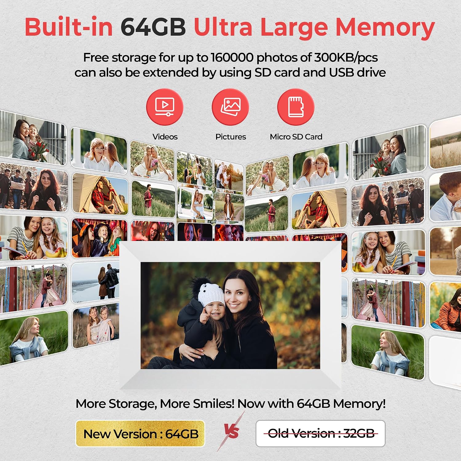Detalle de 10.1 Inch WiFi Digital Photo Frame, 64GB