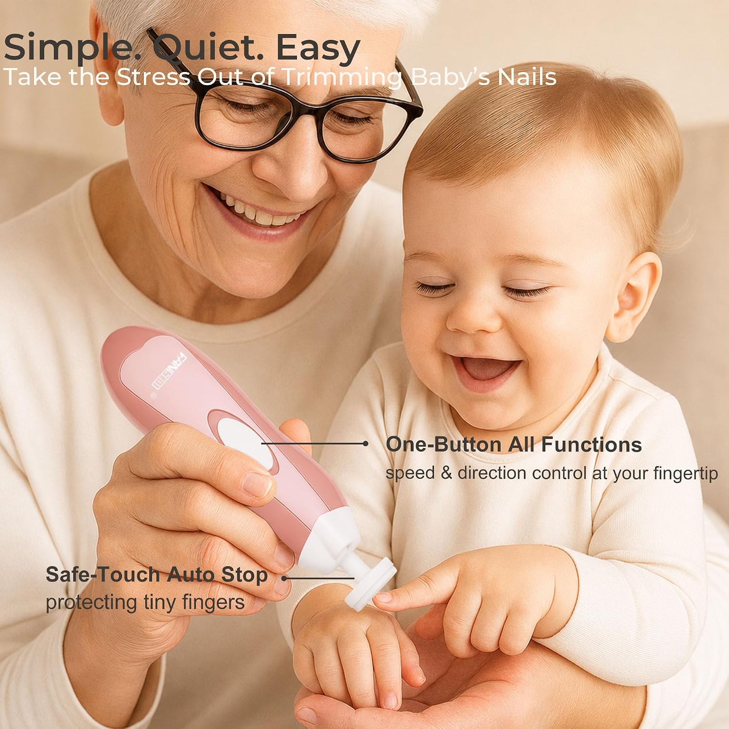 Thumbnail 5 de Fansidi Baby Nail Trimmer Electric – Safe, Quiet Nail Care from Newborn to Toddler