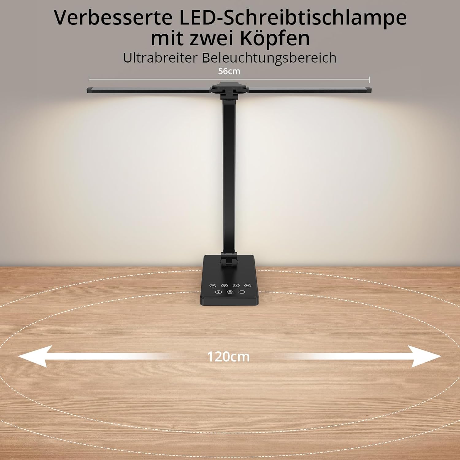 Thumbnail 3 de iVict Zweikopf Schreibtischlampe mit Touch Steuerung