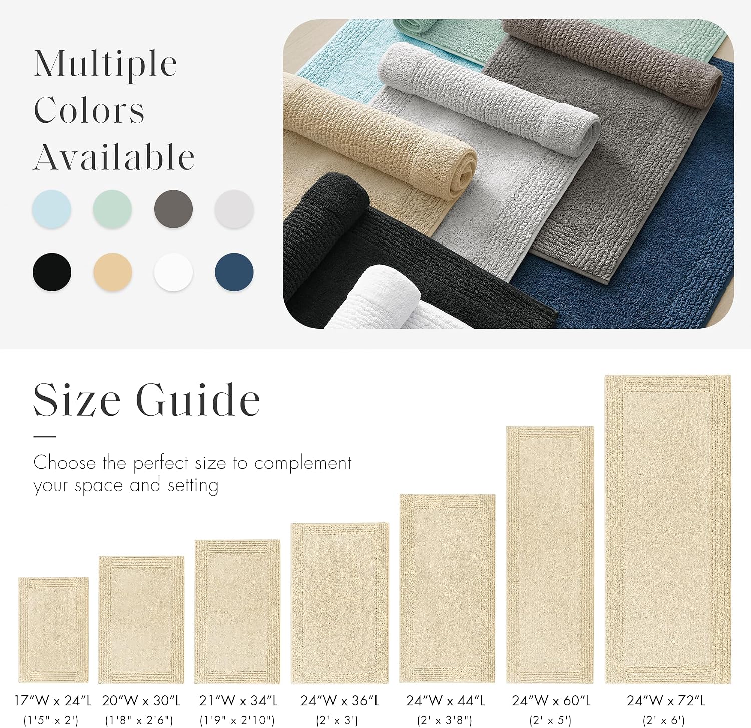 Thumbnail 4 de Madison Park Splendor Cotton Bath Rug 21x34