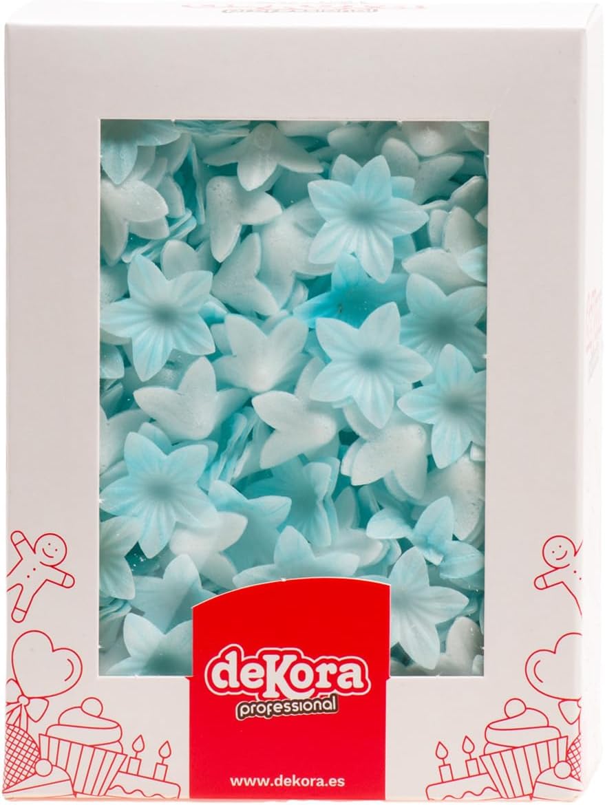 Thumbnail 1 de dekora Tortendeko Essbar Oblatenblumen – 400 mini-Blumen, 2 cm, glutenfrei, laktosefrei