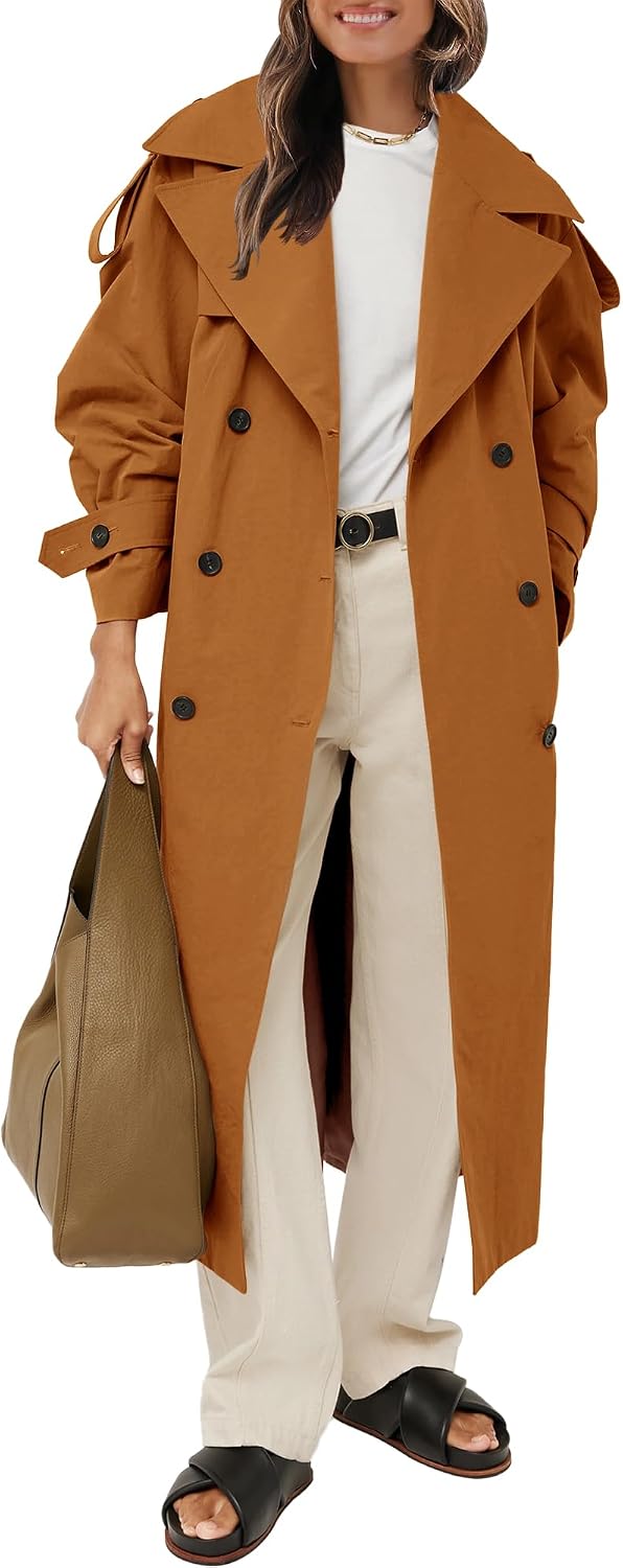 Thumbnail 4 de Farktop Oversized Long Trench Coat for Women
