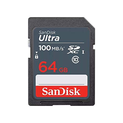 SanDisk 64GB Ultra SDXC UHS-I Memory Card (100MB/s, C10, U1) — Full HD Ready