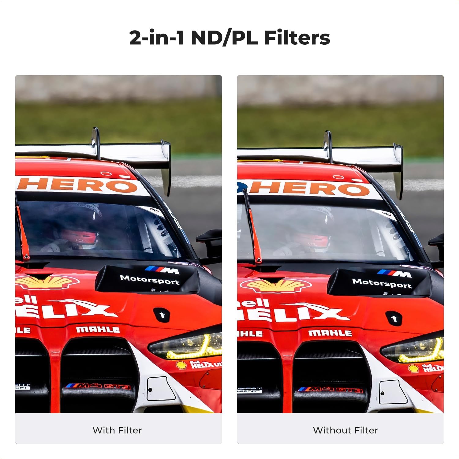 Thumbnail 3 de K&F Concept ND/PL Filter Set for Insta360 Ace Pro 2 – 4-Pack ND8/PL, ND16/PL, ND32/PL, ND64/PL