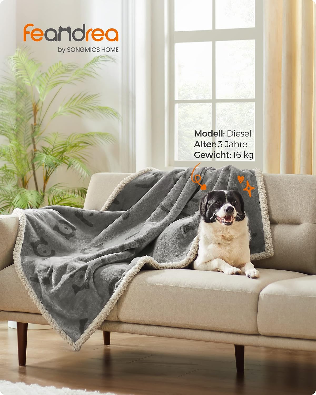 Detalle 2 de Feandrea PPB050G01 Hundedecke 127 x 101 cm