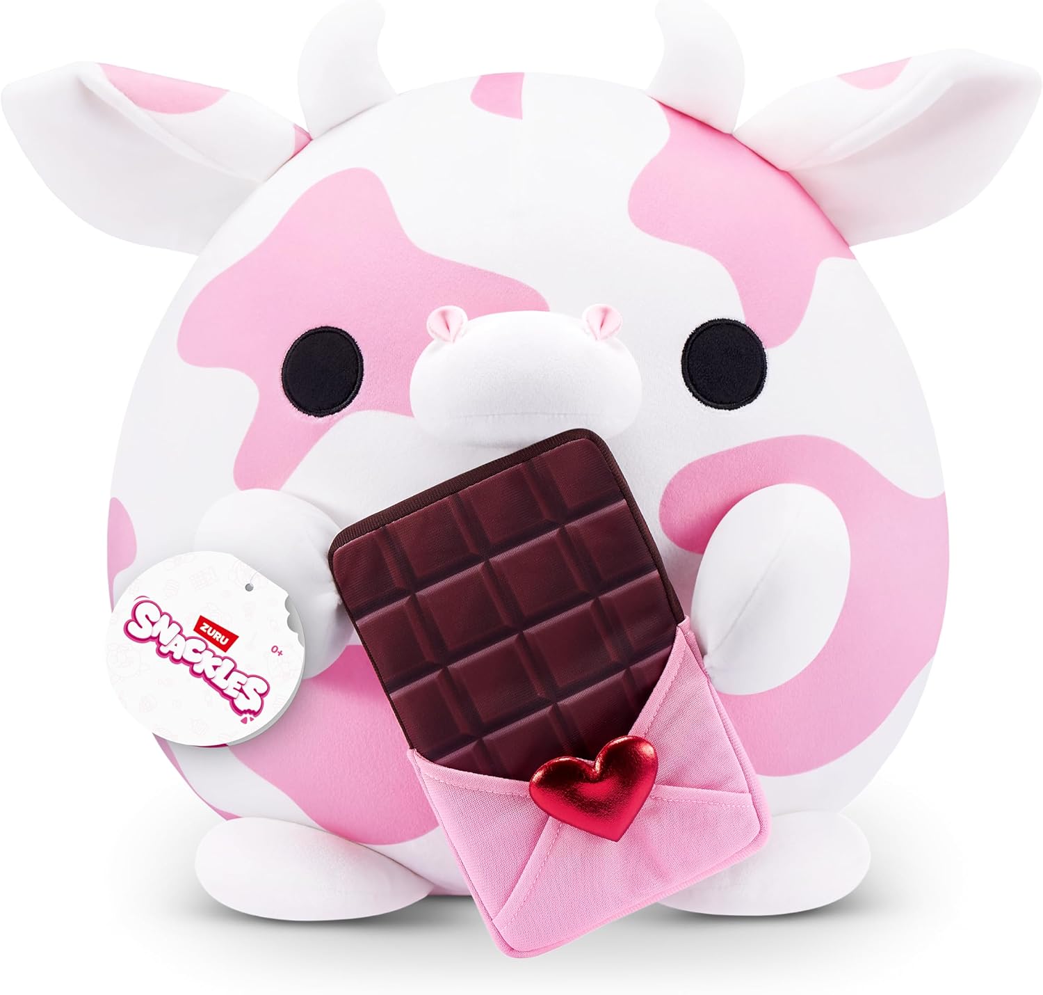 Detalle de Snackles Valentinstags-Edition von ZURU – flauschig-weiches Plüschspielzeug (35 cm)