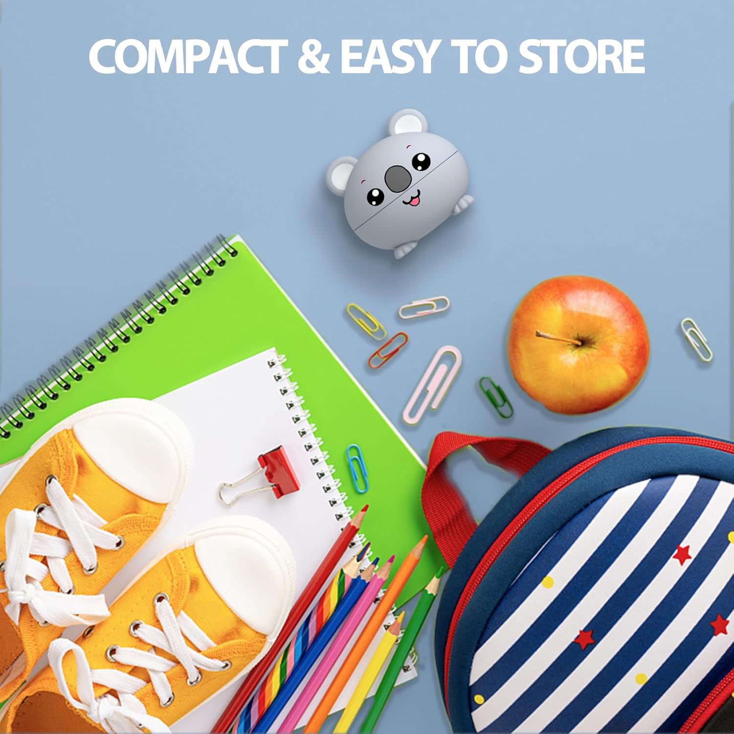 Detalle de COOTIMOCK Kids Earbuds with 85dB volume limit, Bluetooth 5.3, mic & up to 30H playtime