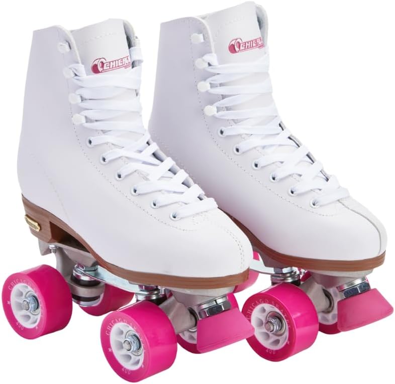 Chicago Skates Classic Quad Roller Skates for Women & Men — Durable High-Top Boots with 60mm PU Wheels