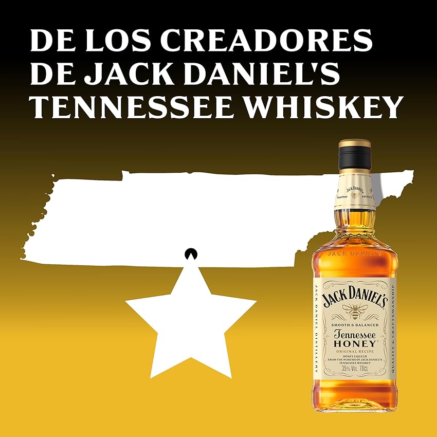 Detalle 2 de Jack Daniel's Honey Whisky 🍯 1L, Dulce con Toque de Miel