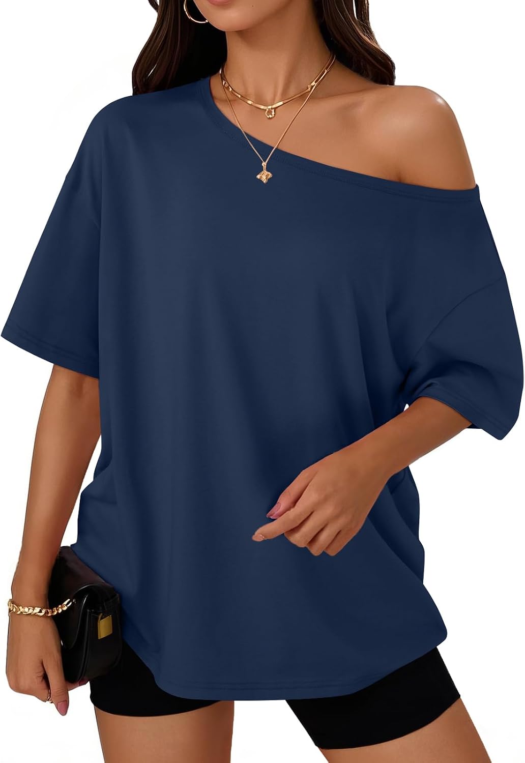 Detalle de Trendy Queen Off-the-Shoulder Top, Polyester Blend