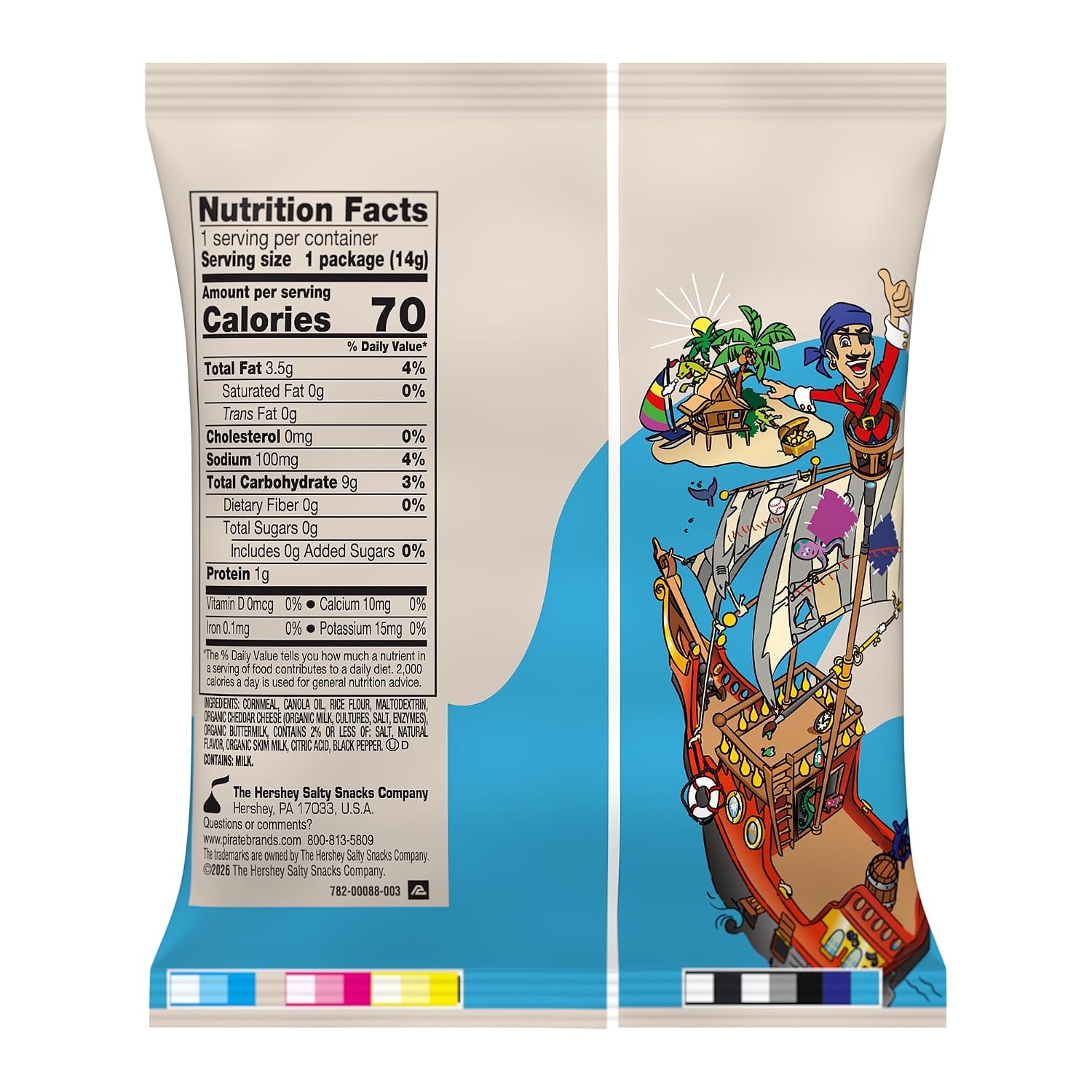 Detalle 2 de Pirate's Booty Aged White Cheddar Cheese Puffs Bags (0.5 oz, 24 Count)
