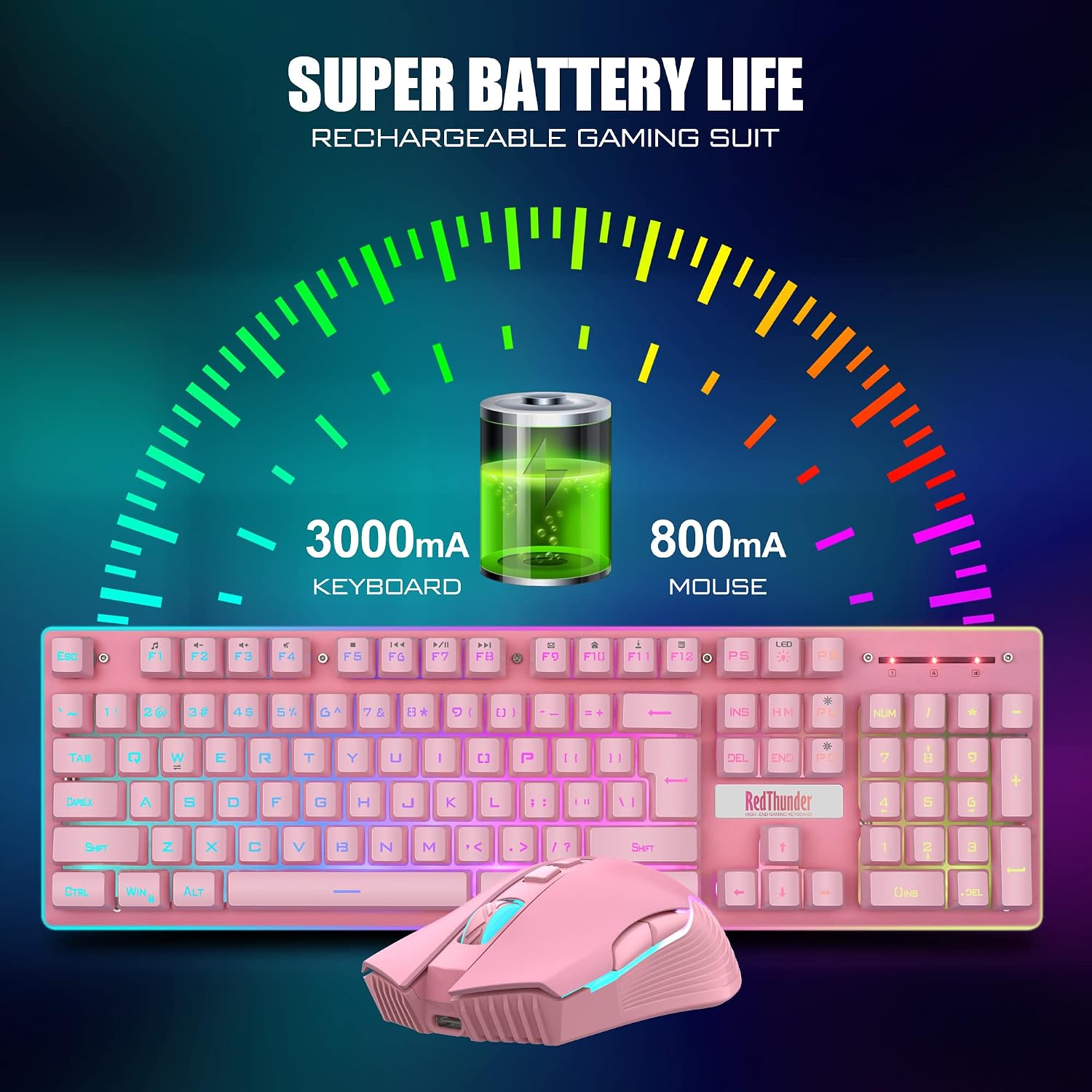 Thumbnail 2 de RedThunder K10 Wireless Gaming Combo 3800mAh