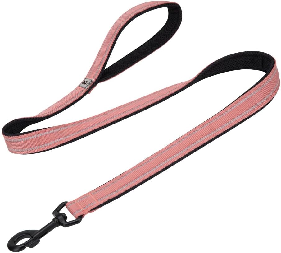 Detalle de Small Combination Dog Leash with Padded Handle, Reflective Trim and 110cm Rope (Pink, S)