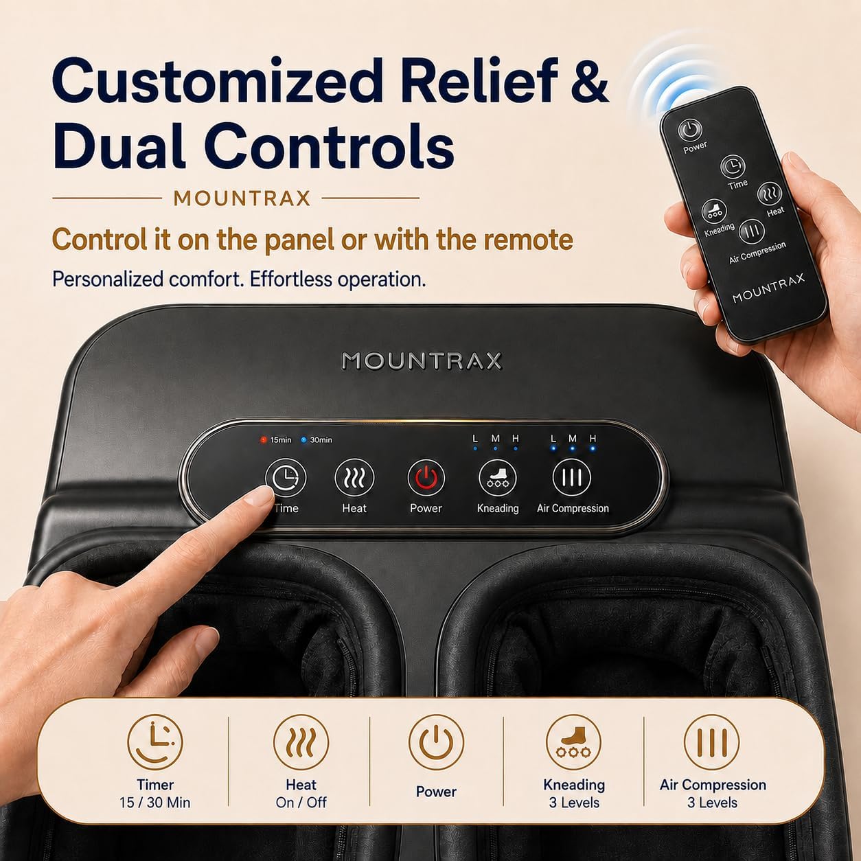Detalle de MOUNTRAX Foot Massager Machine for Plantar Fasciitis 🦶