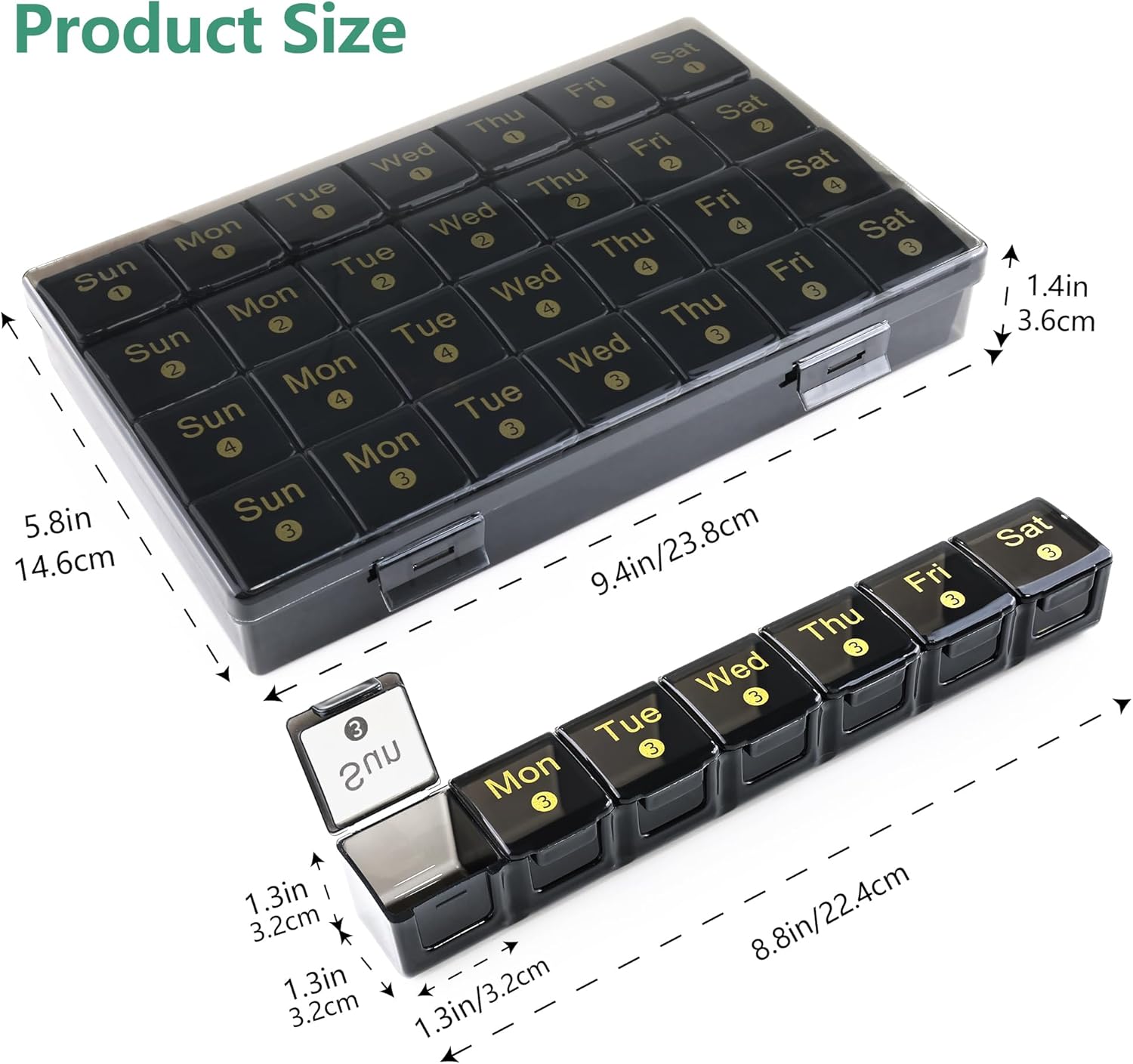 Thumbnail 2 de FHORAIN Monthly Pill Organiser XL 28 day box