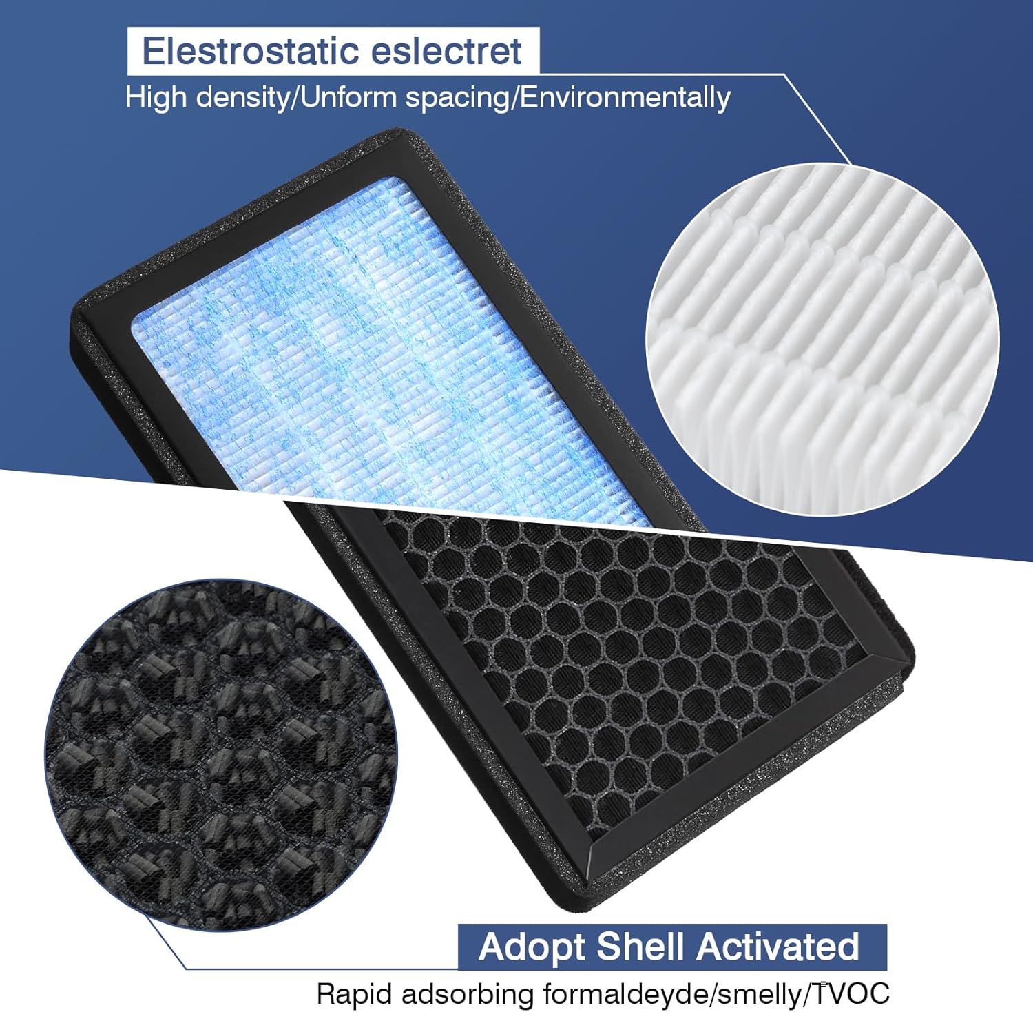 Thumbnail 3 de Tesla Model 3 / Model Y HEPA Cabin Air Filter (HEPA + Activated Carbon) 2-Pack for 2016–2025