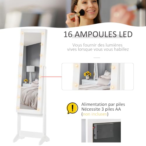 Thumbnail 4 de HOMCOM armoire à bijoux 136 cm