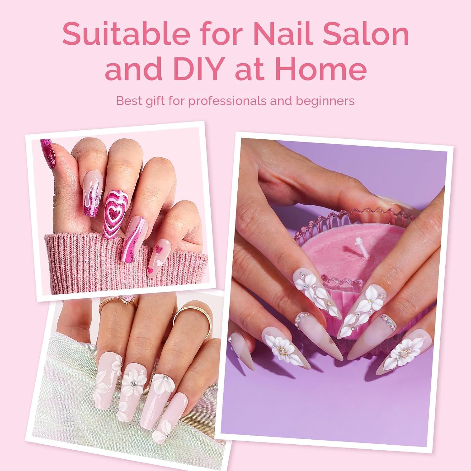 Thumbnail 5 de MelodySusie Pinceaux Nail Art 3 pièces (8/10/14 mm) pour acrylique, poudre et sculpture 3D – pinceaux professionnels