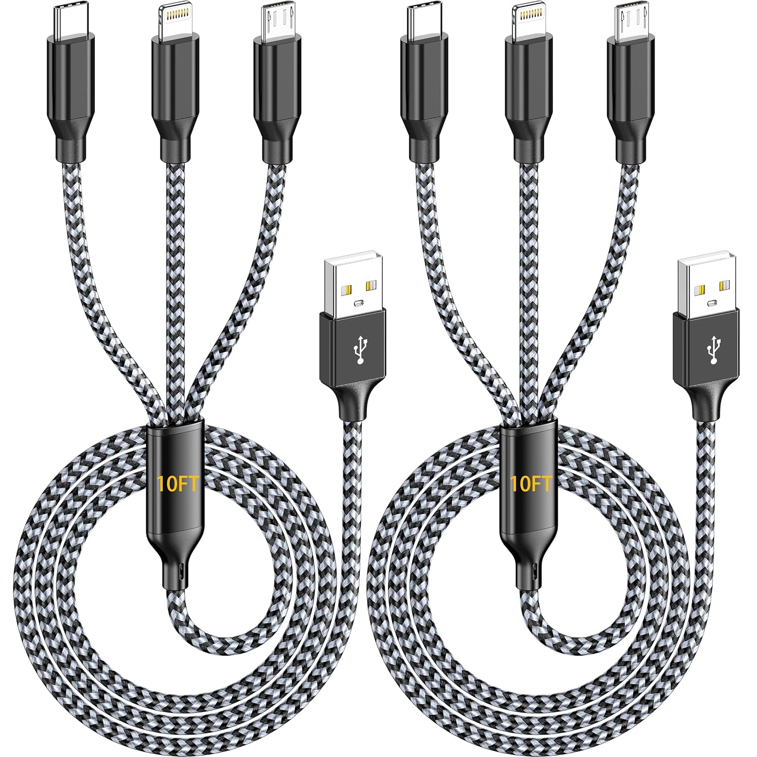 Detalle de Multi Charging Cable 6FT 3 in 2 Charger