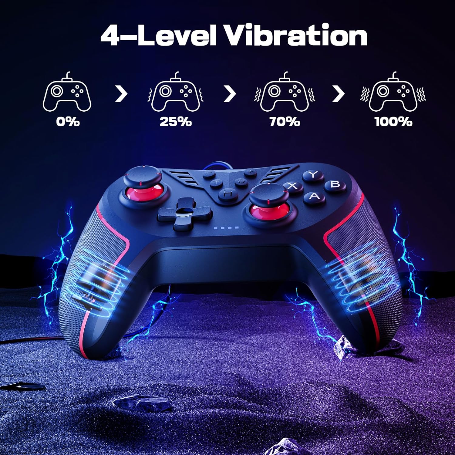 Detalle 2 de RivalPlay Controller PC cablato con vibrazione regolabile