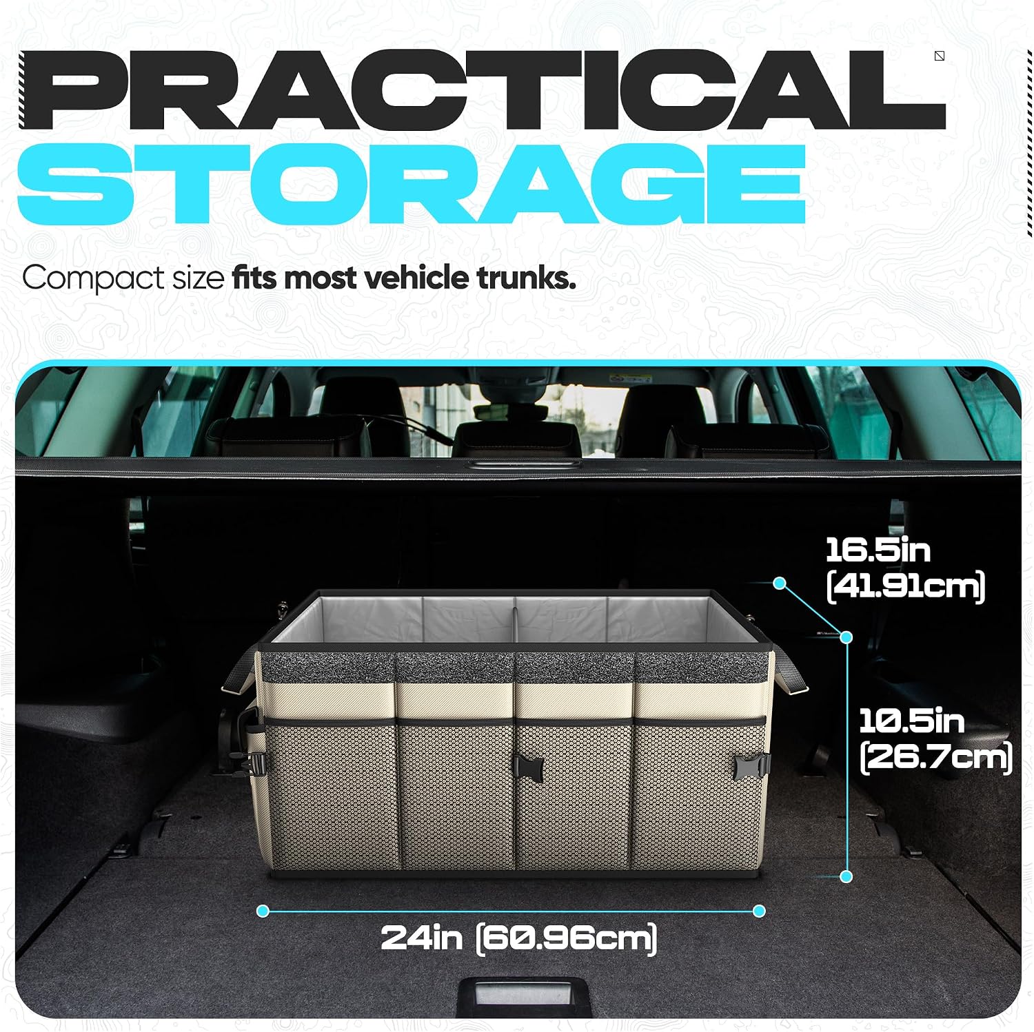 Detalle de FORTEM Car Trunk Organizer, 65L