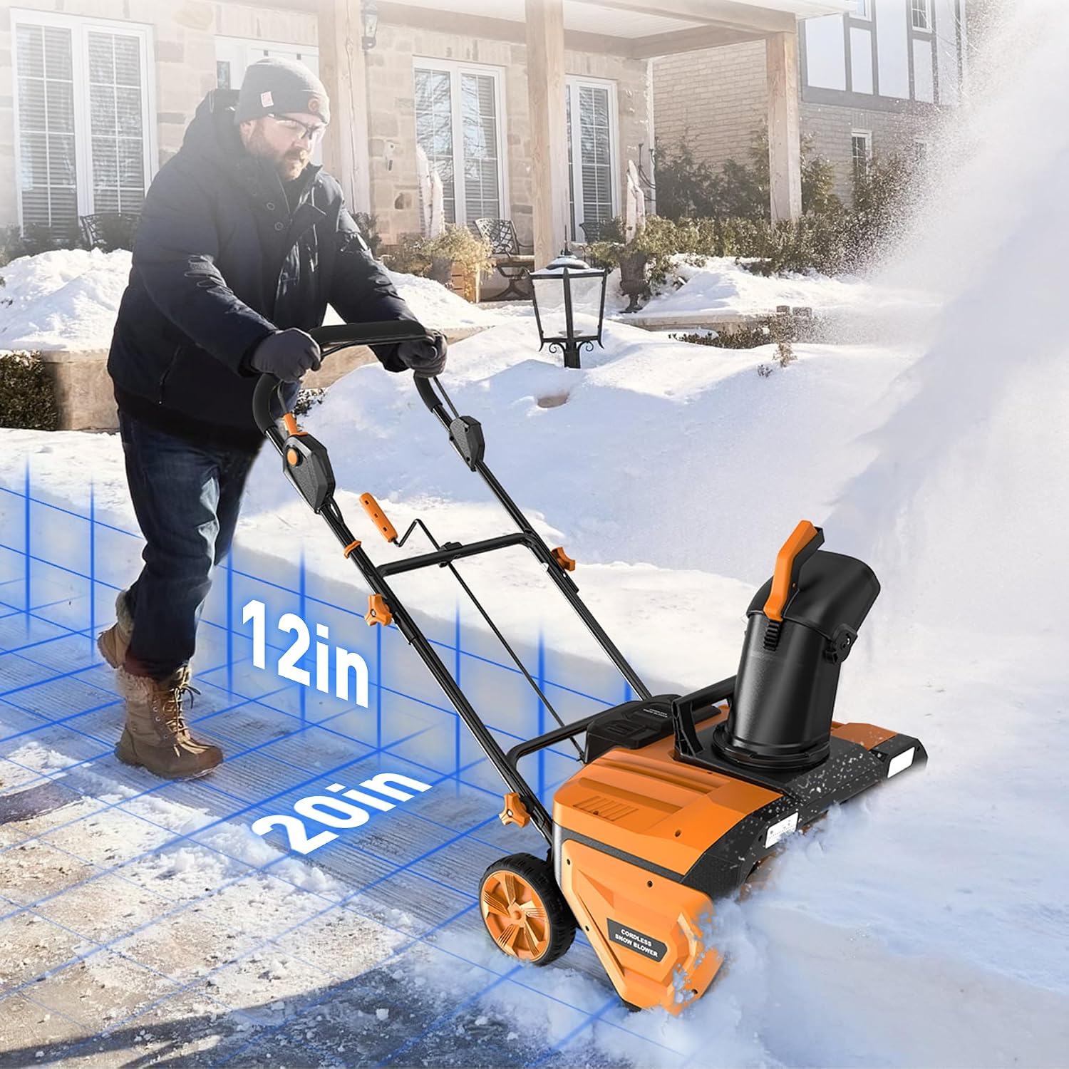 Detalle 2 de 20" Cordless Snow Blower with LED Lights ⚙