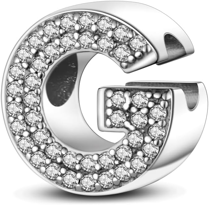 Thumbnail 6 de CQWVB Buchstabe Charm Anhänger A–Z aus 925 Sterling Silber – kompatibel mit Pandora- und europäischen Armbändern