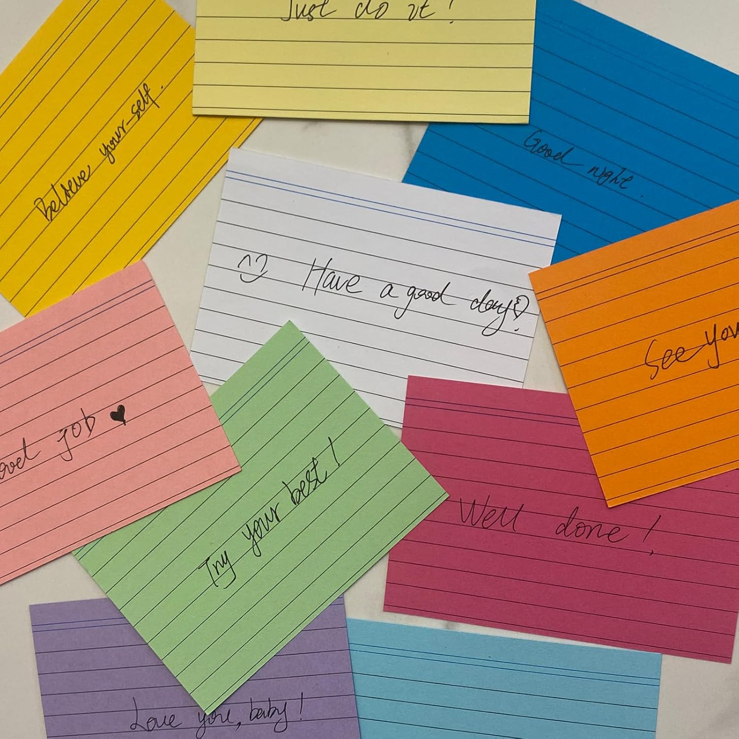 Thumbnail 6 de Fhlbestyu A7 linierten Karteikarten (500 Stück) – 7,4 x 10,5 cm für Notizen, Rezepte & Vokabeln