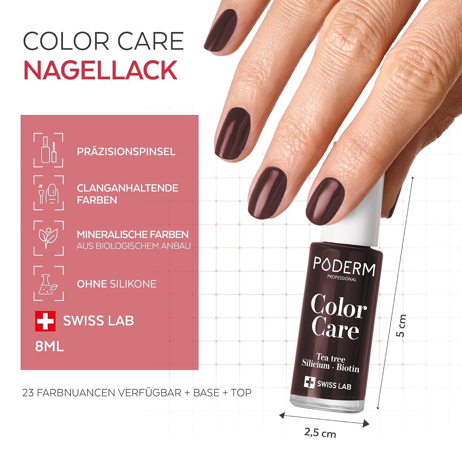 Thumbnail 4 de PODERM TEA TREE Nagellack 2 in 1 85% natürlich