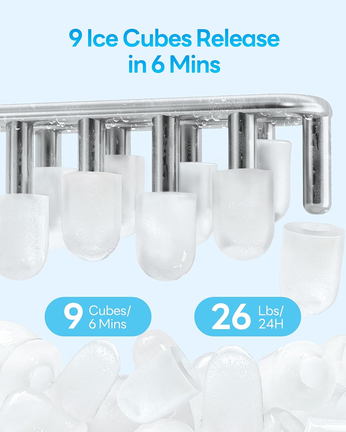 Detalle 2 de Sencre Countertop Ice Maker 26.5 lbs/24h