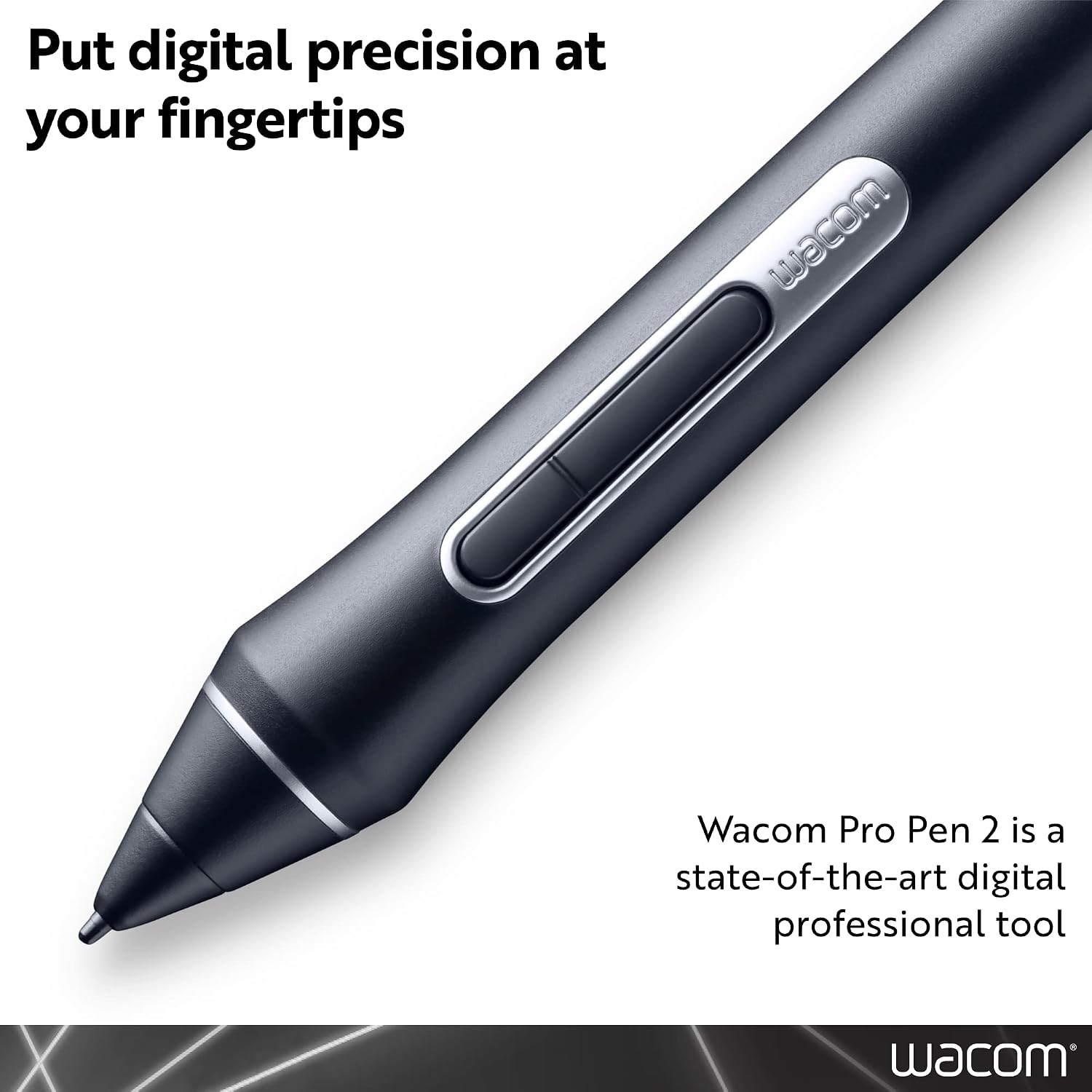 Detalle 2 de Wacom Pro Pen 2 (KP504E) stylus pen – pressure sensitivity for Intuos Pro, Cintiq Pro & MobileStudio Pro