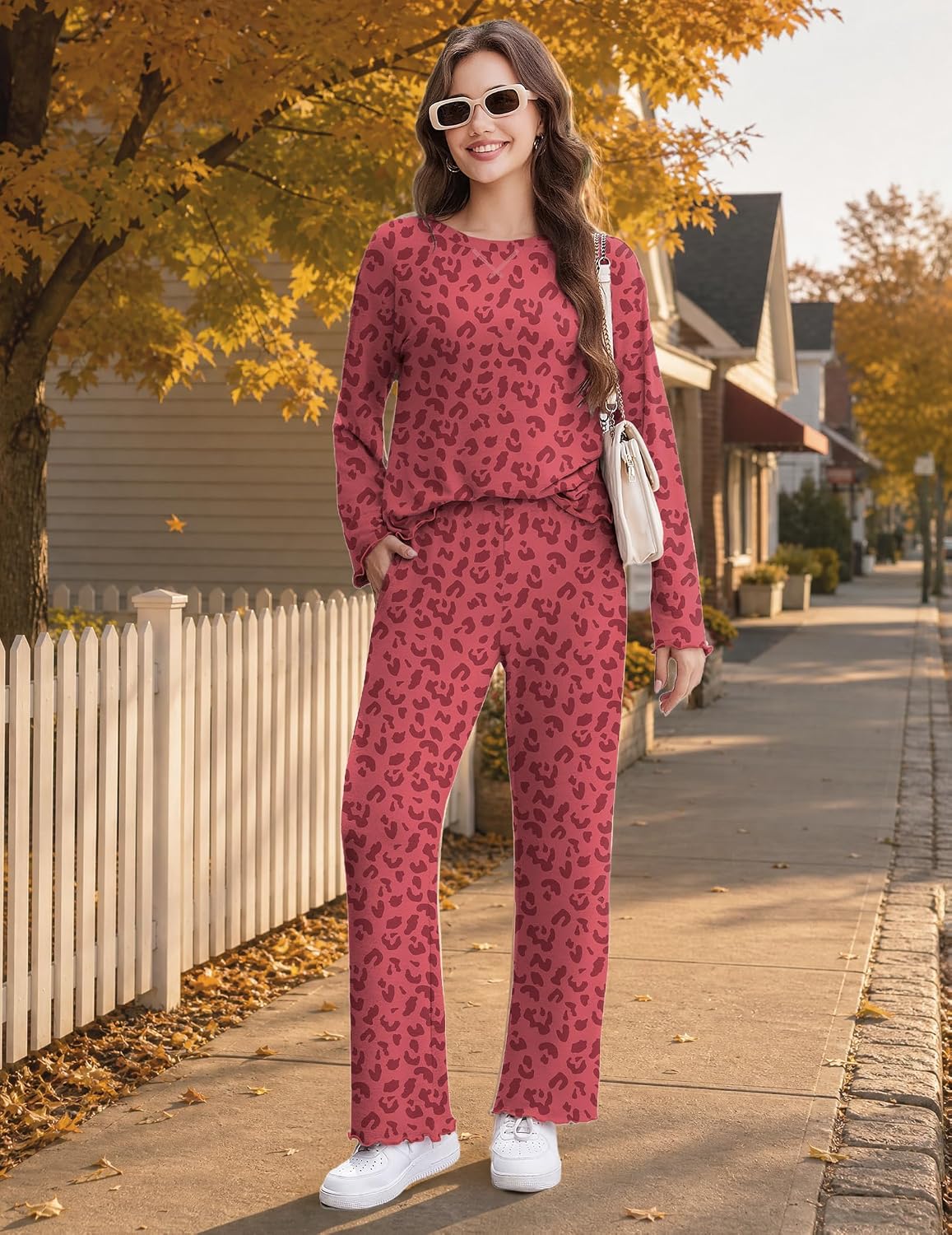 Detalle 2 de Ekouaer Women's Pajama Set, Long Sleeve