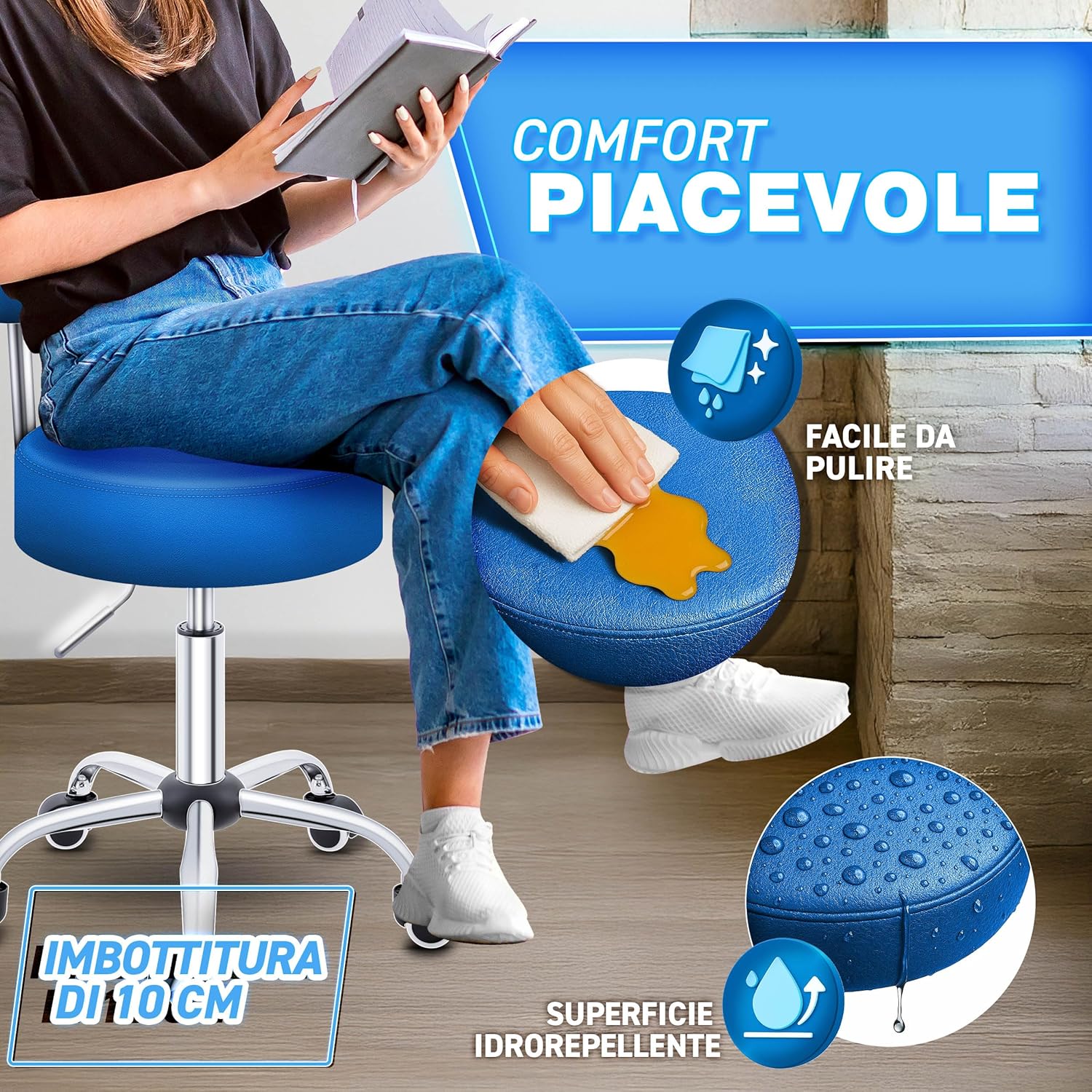 Thumbnail 3 de TRESKO Sgabello girevole 46–58 cm