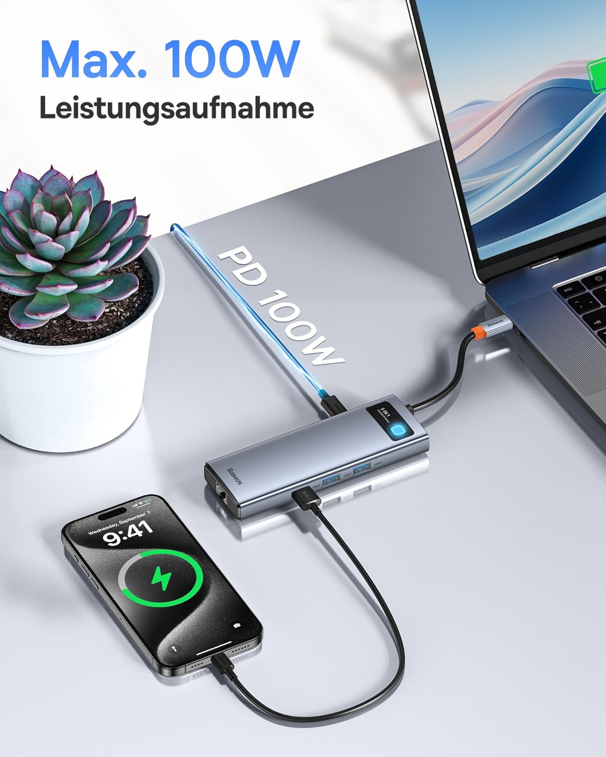 Thumbnail 3 de Baseus 9 in 1 Docking Station 4K@120Hz