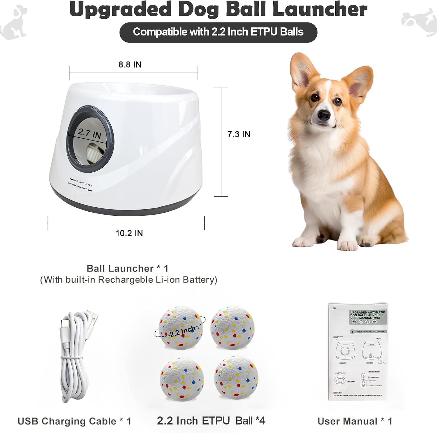 Detalle 1 de MEKAPLE Automatic Dog Ball Launcher 45ft
