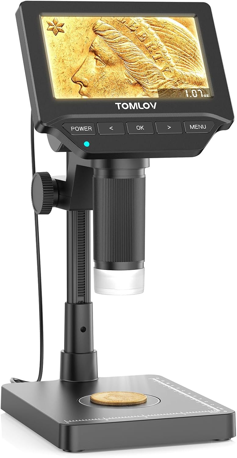 Detalle de TOMLOV DM4W 4.3" Coin Microscope 🔬