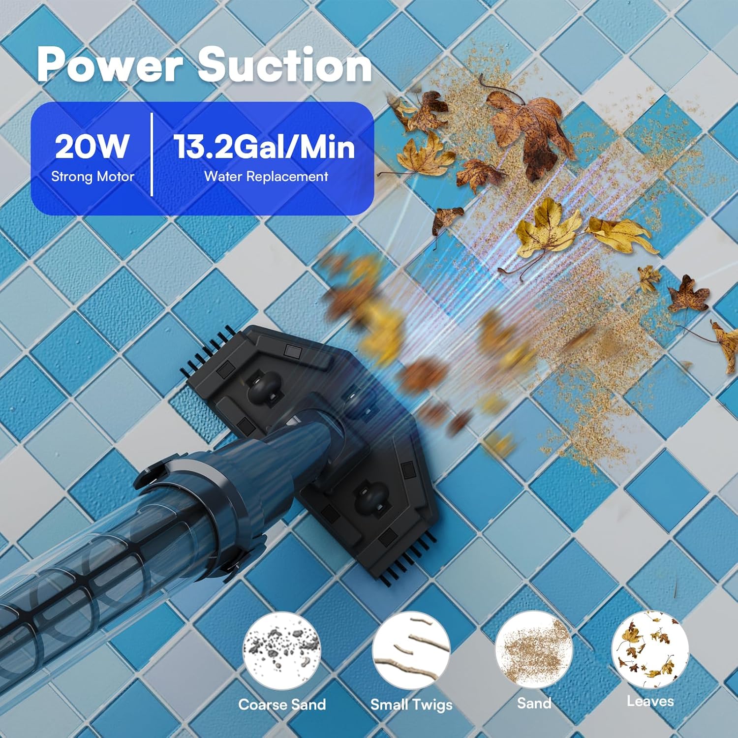 Thumbnail 2 de PoolMr Handheld Spa Hot Tub Vacuum — Cordless, Dual Brush Heads, 90-Min Run Time