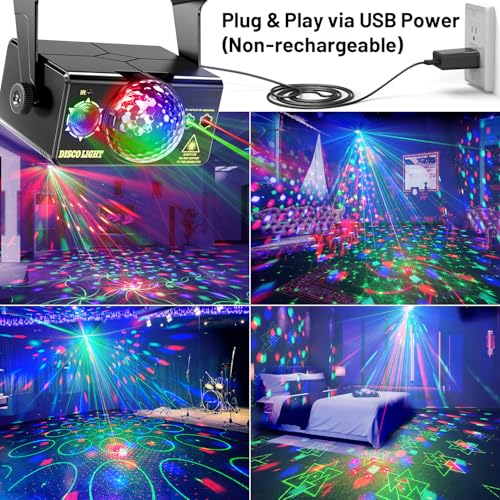 Detalle de OIEZISRO Party Lights: Upgraded 3-in-1 Disco Light for Parties and Events