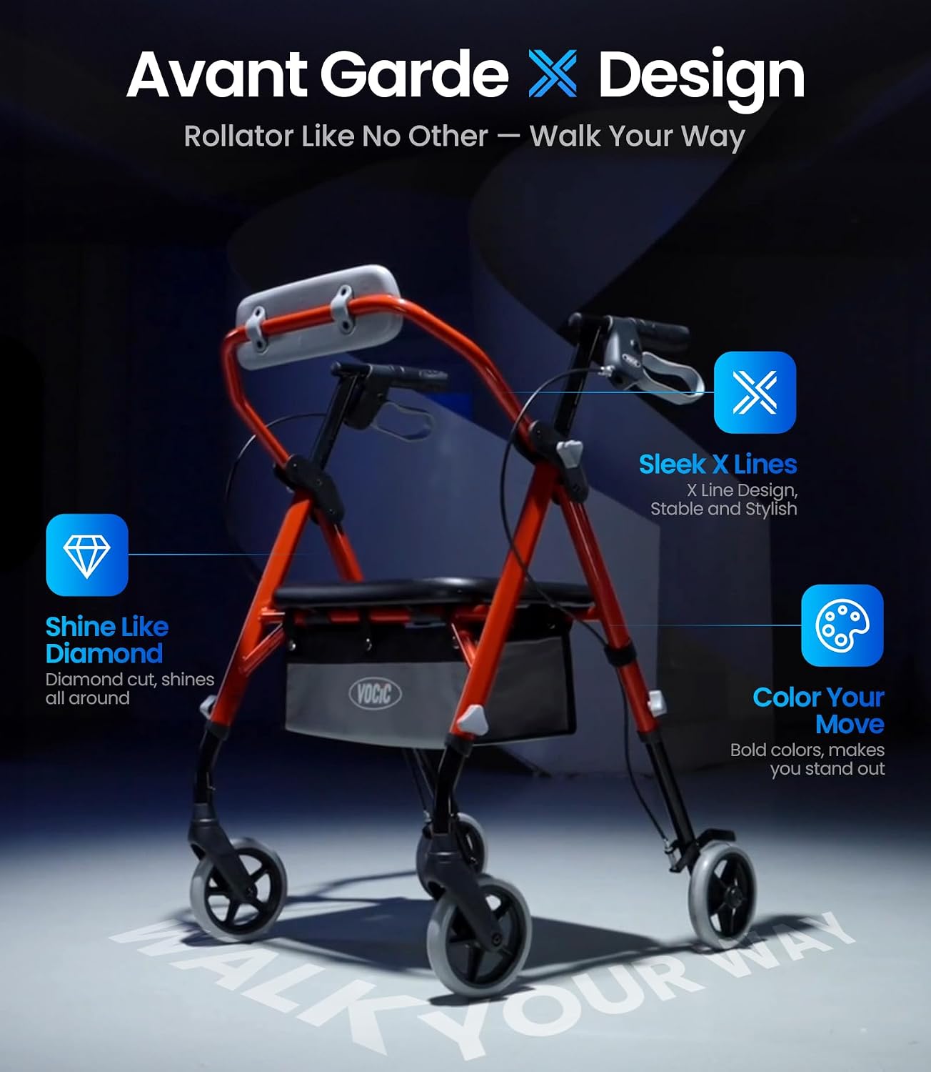 Detalle 2 de VOCIC Z11 Rollator Walker 172kg