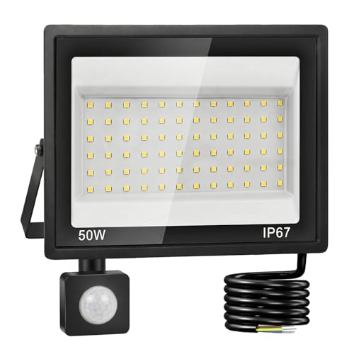 Detalle de Projecteur LED Extérieur Plazique 50W avec Détecteur de Mouvement – 5000LM, IP67