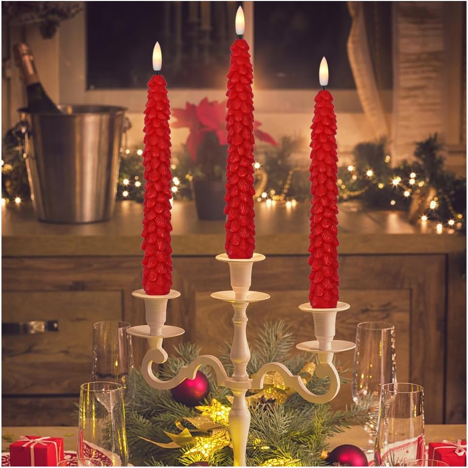 Thumbnail 6 de DRomance Flameless Taper Candles, Real Wax